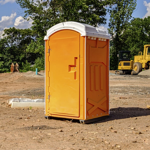 can i customize the exterior of the portable toilets with my event logo or branding in Saratoga Illinois